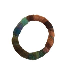 Felted Wool Dusty Forrest Fairy Colors Bangle bought at Ricochet wearable art